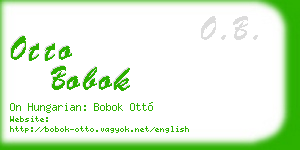 otto bobok business card
