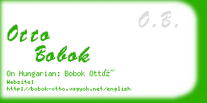 otto bobok business card